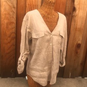 Theory Bathing Suit Cover. Size M. Linen